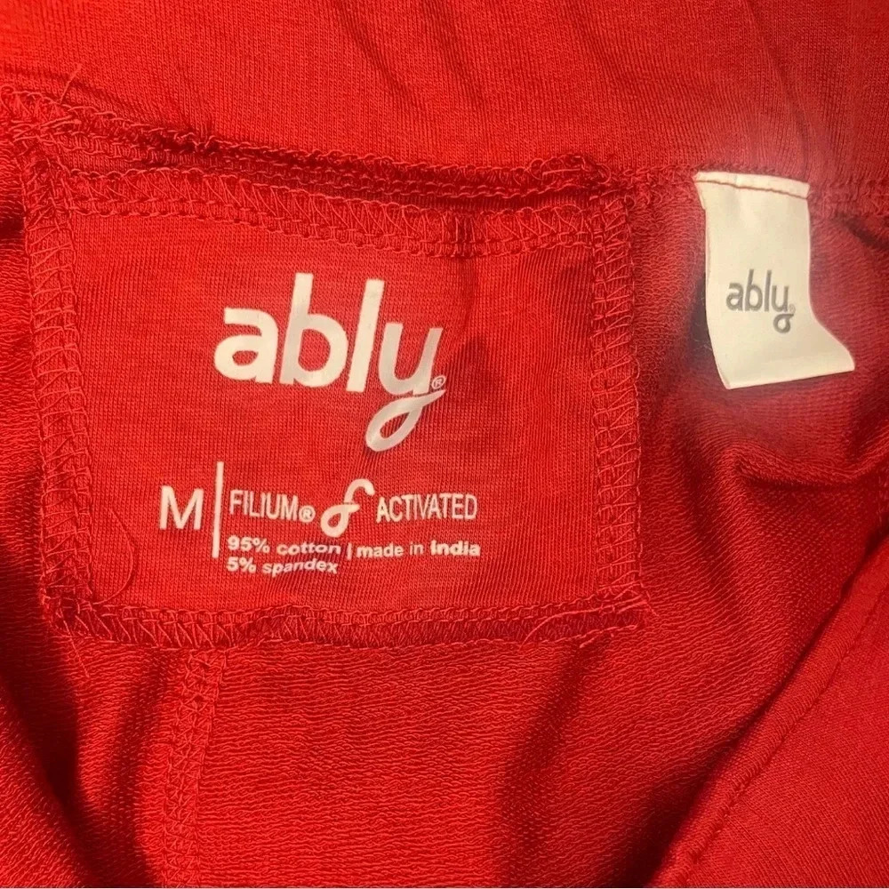 Ably Filium Tech Sweatpants Men’s Red Athleisure Joggers Performance Stretch NWT - Picture 8 of 10